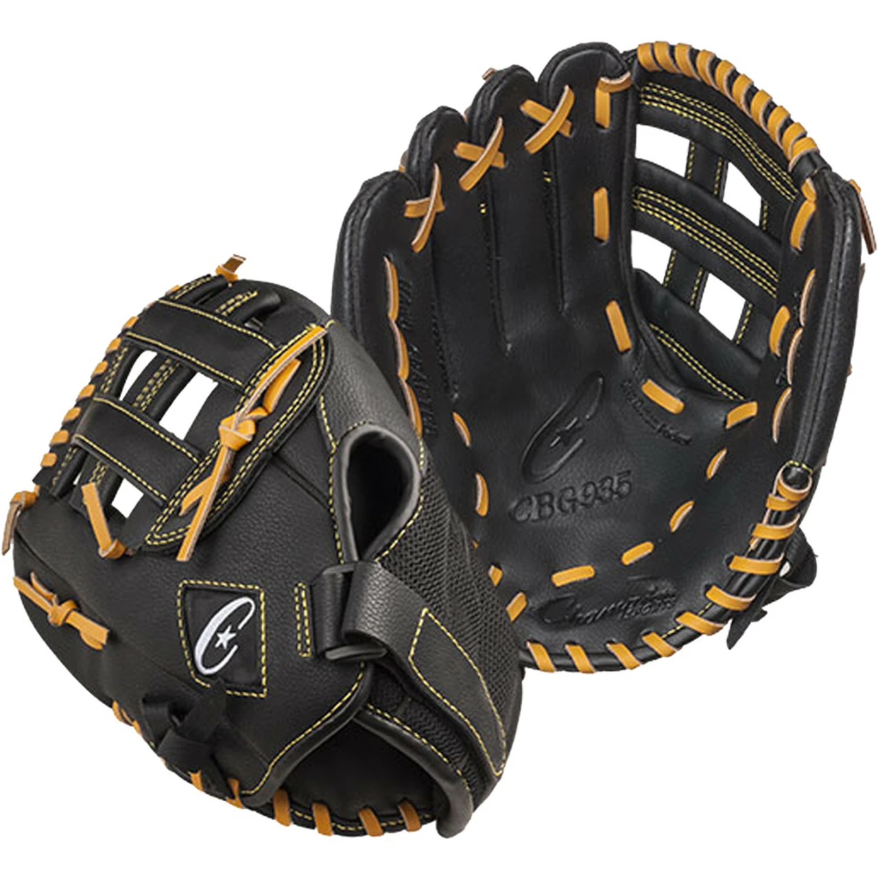 Champion Sports 11" Baseball P.E. Glove, Nylon Back/Leather Front, Right Hand 1 Champion Sports 11" Baseball P.E. Glove, Nylon Back/Leather Front, Right Hand
