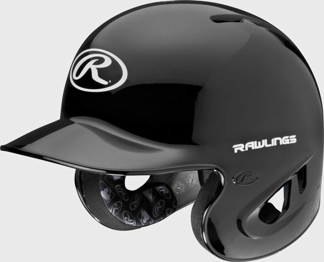 Rawlings Deluxe Batting Helmet - BLACK 1 Rawlings Deluxe Batting Helmet - BLACK