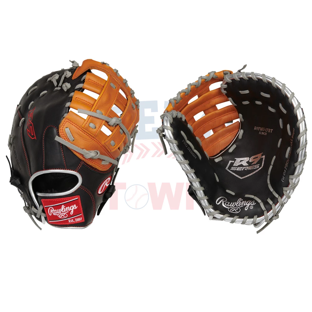 Rawlings R9FMU-17BT R9 12" Youth Firstbase Baseball Glove 1 Rawlings R9FMU-17BT R9 12" Youth Firstbase Baseball Glove
