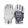 Franklin Baseball Digitek Batting Gloves-White-Youth